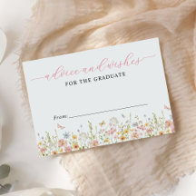 Colorful Wildflower Graduation Advice Wishes