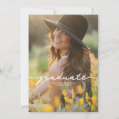 Colorful Wildflower Graduation Party Invitation Einladung (Rückseite)