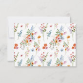 Colorful Wildflower Meadow Wedding RSVP Karte (Rückseite)