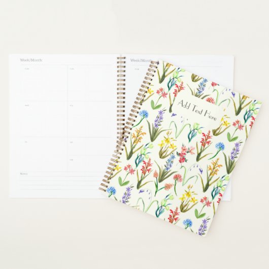 Colorful wildflower pattern in watercolors planer (Anzeige)