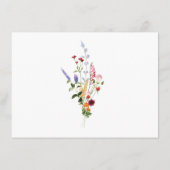 Colorful Wildflower QR Code Wedding Details Begleitkarte (Rückseite)