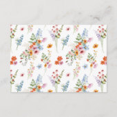 Colorful Wildflower QR Code Wedding RSVP Karte (Rückseite)