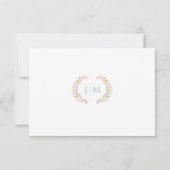 Colorful Wildflower Spring Wedding RSVP card Karte (Rückseite)