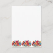 Colorful Wildflower Wedding Advice Card Hinweiskarte (Rückseite)