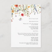 Colorful Wildflower Wedding Details Begleitkarte (Vorderseite)