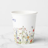 Colorful Wildflower Wedding Pappbecher (Rückseite)