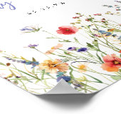 Colorful Wildflower Wedding Welcome Poster (Ecke)