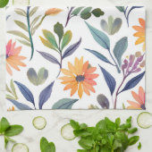 Colorful Wildflowers | Beautiful Floral Watercolor Geschirrtuch (Gefaltet)
