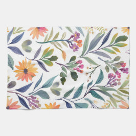 Colorful Wildflowers | Beautiful Floral Watercolor Geschirrtuch