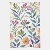 Colorful Wildflowers | Beautiful Floral Watercolor Geschirrtuch (Vertikal)