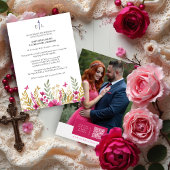 Colorful Wildflowers & Butterflies Faith Wedding Einladung