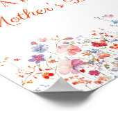 Colorful Wildflowers Happy Mother's Day table sign Poster (Ecke)