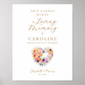 Colorful Wildflowers Wedding Memorial Table Poster (Vorne)