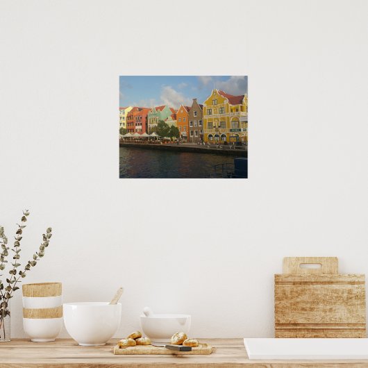 Colorful Willemstad Curacao Poster (Küche)