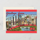 Colorful Williamsport PA Postkarte (Vorne/Hinten)