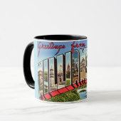 Colorful Williamsport PA Tasse (Vorderseite Links)