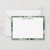 Colorful Winter Poinsettia Flower Custom Mitteilungskarte (Vorderseite)