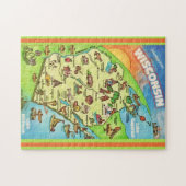 Colorful Wisconsin Postcard 11x14 Puzzle (Horizontal)