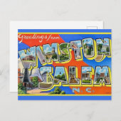 Colorful Wiston Salem NC Grüße Postkarte (Vorne/Hinten)