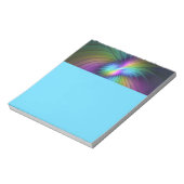 Colorful With Blue Modern Abstract Fractal Art Notizblock (Rotiert)