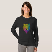 Colorful Wold Head Wolf T-Shirt (Vorne ganz)