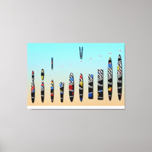 Colorful women dancing geometric silloute  leinwanddruck (Vorderseite)