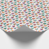 Colorful Woolly Hats Winter Geschenkpapier (Ecke)