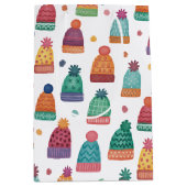 Colorful Woolly Hats Winter Mittlere Geschenktüte (Vorderseite)