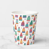 Colorful Woolly Hats Winter Pappbecher (Rückseite)