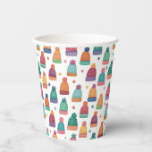 Colorful Woolly Hats Winter Pappbecher (Vorderseite)