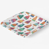 Colorful Woolly Hats Winter Pappteller (Gewinkelt)