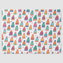 Colorful Woolly Hats Winter Seidenpapier