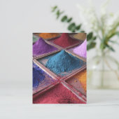 colorful_world2 Make-up Pulver Mode Postkarte (Stehend Vorderseite)