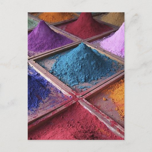 colorful_world2 Make-up Pulver Mode Postkarte (Vorderseite)