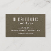 Colorful World Map Travel Blog Visitenkarte (Rückseite)