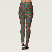 Colorful Woven Graphic Burlap Leggings (Rückseite)