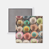 Colorful Woven Hats Magnet (Vorderseite/Rückseite)