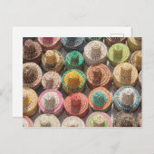 Colorful Woven Hats Postkarte (Vorne/Hinten)