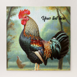 Colorful Wyandotte Rooster Puzzle