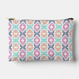 Colorful X geometric ikat-style vertical pattern Zubehörtasche