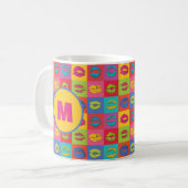 Colorful XOXO Kissing Lips Personalized Kaffeetasse (Vorderseite Links)
