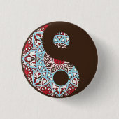 Colorful Yin Yang Mandala Button (Vorderseite)