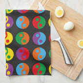 Colorful Yin Yangs Geschirrtuch (Viertel Falte)