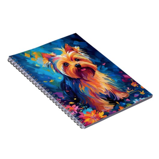 Colorful Yorkshire Terrier Notizblock (Rechte Seite)