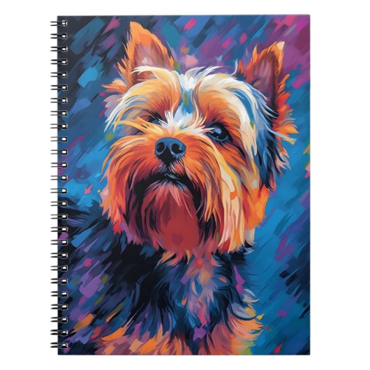 Colorful Yorkshire Terrier Notizblock (Vorderseite)