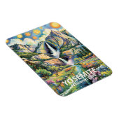 Colorful Yosemite Spring Waterfall Hiking Trail Magnet (Rechte Seite)