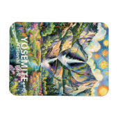 Colorful Yosemite Spring Waterfall Hiking Trail Magnet (Horizontal)