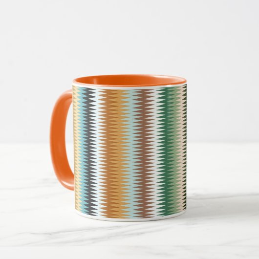 COLORFUL Zigzag Multicolor Muster Tasse (Vorderseite Links)