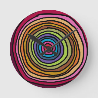 ColorfulCircles.jpg Runde Wanduhr