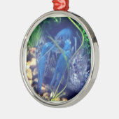 colorfull Blauhummer Silbernes Ornament (Links)